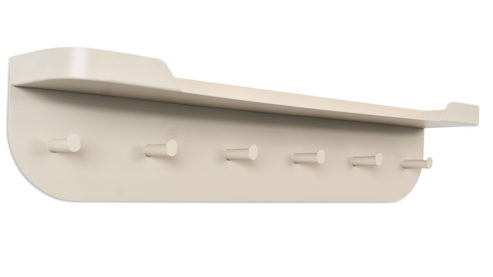 Wandgarderobe M2 kollektion aus Metall in Weiß Wandgarderobe Jil 1 Cremeweiß – sechs Haken, Länge ca. 70 cm