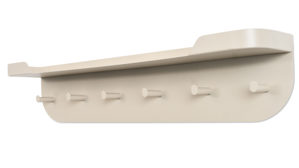 Wandgarderobe M2 kollektion aus Metall in Weiß Wandgarderobe Jil 1 Cremeweiß – sechs Haken, Länge ca. 70 cm