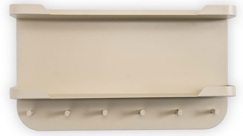 Wandgarderobe M2 kollektion aus Metall in Beige Wandgarderobe Jil 2 Cremeweiß – sechs Haken, Länge ca. 70 cm
