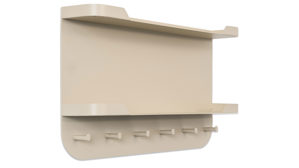 Wandgarderobe M2 kollektion aus Metall in Beige Wandgarderobe Jil 2 Cremeweiß – sechs Haken, Länge ca. 70 cm