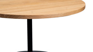 Couchtisch M2 kollektion aus Holz in Holzfarben Couchtisch Leo 2 Wildeiche & Schwarz - Durchmesser ca. 80 cm