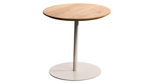 Beistelltisch M2 kollektion aus Holz in Holzfarben Beistelltisch Lea Wildeiche & Cremeweiß - Durchmesser ca. 50 cm