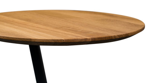 Beistelltisch M2 kollektion aus Holz in Holzfarben Beistelltisch Lea Wildeiche & Anthrazit - Durchmesser ca. 50 cm