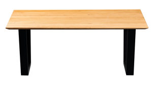 Couchtisch M2 kollektion aus Holz in Holzfarben Couchtisch Flo Wildeiche & Schwarz - ca. 110 x 60 cm