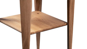 Beistelltisch M2 kollektion aus Holz in Holzfarben Beistelltisch Bell 1 Wildeiche - ca. 40 x 40 cm