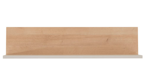 Wandregal Möbel rudolf aus Holz in Weiß Jugendzimmer Serie ZE 1 - Wandboard Weiß & Eichefarben - ca. 90 x 20 cm