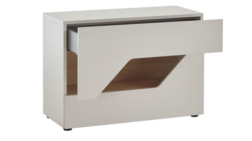 Kommode Möbel rudolf aus Holz in Weiß Jugendzimmer Serie ZE 1 - Kommode Weiß & Eichefarben - ca. 90 x 64 cm