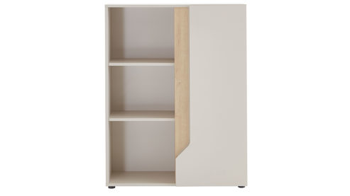 Highboard Möbel rudolf aus Holz in Weiß Jugendzimmer Serie ZE 1 - Highboard Weiß & Eichefarben - ca. 98 x 127 cm