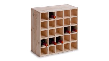 Weinregal Zeller present aus Holz in Holzfarben Weinregal, ein Holzregal im Bordeaux-Stil unbehandeltes Kiefernholz - ca. 25 x 52 cm