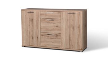 Sideboard Germania aus Holz in Holzfarben Sideboard Top, eine Kommode mit Stauraum Sanremo Eiche - zwei Türen, drei Schubladen