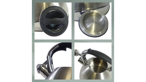 Wasserkessel Kela | keck & lang aus Metall in Rot Wasserkessel Rot & Schwarz - ca. 22 x 22 cm