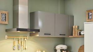 Einbauküche Pino aus Holz in Grau pino Einbauküche inklusive Einbaugeräte Lichtgrau & Achatgrau, Eiche Aviva - Stellfläche ca. 283 x 175 cm