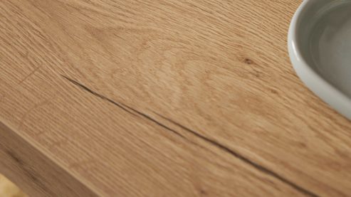 Waschtisch-Set / Waschbecken-Set Interliving aus Holz in Holzfarben Interliving Bad Serie 7490 – Konsolen-Set Eiche Sierra - Länge ca. 140 cm