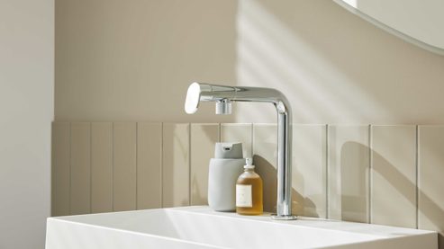 Mischbatterie Interliving aus Metall in Chrom Interliving Bad Serie 7490 – Mischbatterie verchromtes Metall