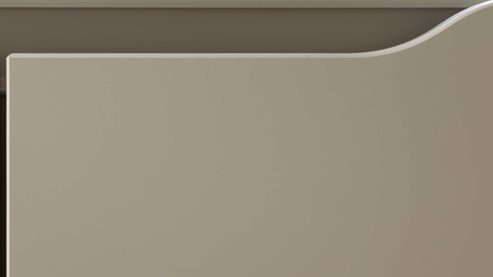 Waschtisch-Set / Waschbecken-Set Interliving aus Holz in Hellgrau Interliving Bad Serie 3720 - Badmöbel-Set Basis sandfarbenes Lacklaminat & Eiche Como - Länge ca. 138 cm