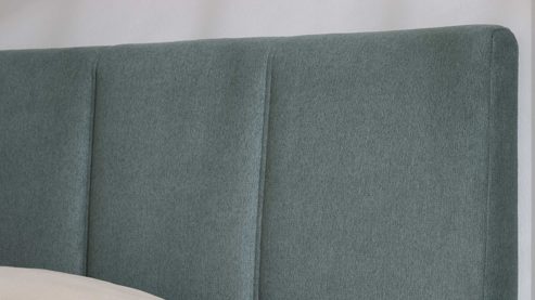 Boxspringbett Interliving aus Kunstfaser in Blau Interliving Boxspringbett Serie 1402 – Boxspringbett stahlfarbene Mikrofaser Nele - Liegefläche ca. 180 x 200 cm