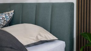 Boxspringbett Interliving aus Kunstfaser in Blau Interliving Boxspringbett Serie 1402 – Boxspringbett stahlfarbene Mikrofaser Nele - Liegefläche ca. 180 x 200 cm