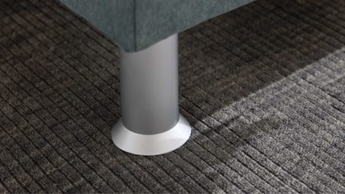 Boxspringbett Interliving aus Kunstfaser in Blau Interliving Boxspringbett Serie 1402 – Boxspringbett stahlfarbene Mikrofaser Nele - Liegefläche ca. 180 x 200 cm