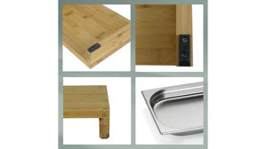 Schneidbrett Kela | keck & lang aus Holz in Holzfarben kela Schneidbrett-Set Kenina Bambus & Edelstahl - ca. 36 x 27 cm