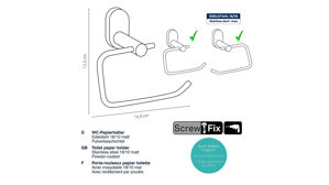 Toilettenpapier-Halterung Kela | keck & lang aus Metall in Schwarz kela WC-Papierhalter Alessio Schwarz- ca. 15 x 13 cm