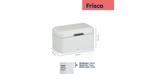 Brotkasten Kela | keck & lang aus Metall in Weiß kela Brotkasten Frisca weißes Metall - ca. 30 x 18 cm