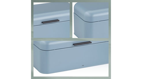 Brotkasten Kela | keck & lang aus Metall in Blau kela Brotkasten Frisca blaues Metall  - ca.  30 x 18 cm