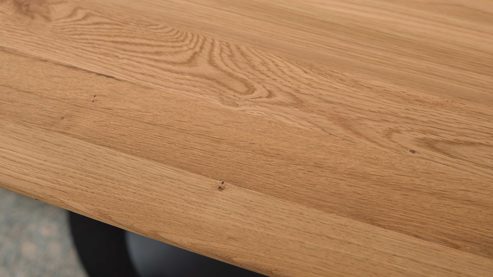 Esstisch Interliving aus Holz in Holzfarben Interliving Esszimmer Serie 5121 – Esstisch Charakter-Eiche & schwarzes Metall – ca. 200 x 100 cm