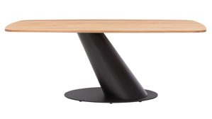 Esstisch Interliving aus Holz in Holzfarben Interliving Esszimmer Serie 5121 – Esstisch Charakter-Eiche & schwarzes Metall – ca. 200 x 100 cm