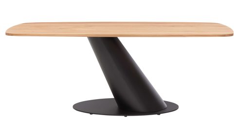 Esstisch Interliving aus Holz in Holzfarben Interliving Esszimmer Serie 5121 – Esstisch Charakter-Eiche & schwarzes Metall – ca. 200 x 100 cm