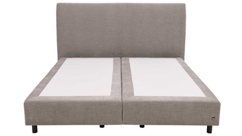 Boxspringbett Interliving aus Stoff in Hellgrau Interliving Boxspringbett Serie 1401 silberfarbener Bezug Rob 533006 – Liegefläche ca. 180 x 200 cm