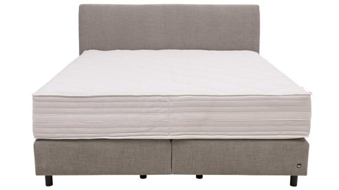 Boxspringbett Interliving aus Stoff in Hellgrau Interliving Boxspringbett Serie 1401 silberfarbener Bezug Rob 533006 – Liegefläche ca. 180 x 200 cm
