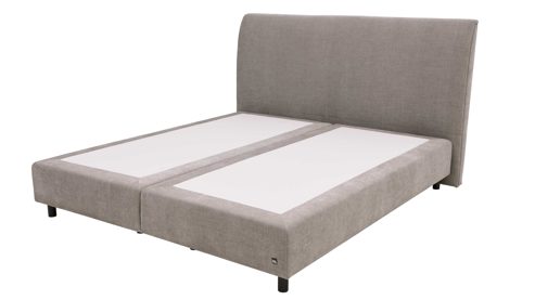 Boxspringbett Interliving aus Stoff in Hellgrau Interliving Boxspringbett Serie 1401 silberfarbener Bezug Rob 533006 – Liegefläche ca. 180 x 200 cm