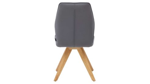 Polsterstuhl Interliving aus Stoff in Dunkelgrau Interliving Esszimmer Serie 5102 – Polsterstuhl mit Drehfunktion graphitfarbene Mikrofaser Atlantis & Wildeiche