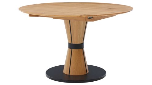 Auszugtisch Interliving aus Holz in Holzfarben Interliving Esszimmer Serie 5102 – Auszugtisch 8503 Wildeiche - Durchmesser ca. 130 - 170 cm