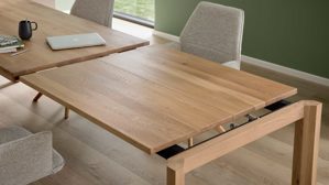 Auszugtisch Interliving aus Holz in Holzfarben Interliving Esszimmer Serie 5102 – Auszugtisch V913 Eiche bianco - ca. 180 - 280 x 90 cm