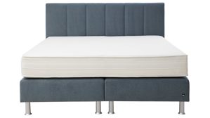 Boxspringbett Interliving aus Kunstfaser in Blau Interliving Boxspringbett Serie 1402 – Boxspringbett stahlfarbene Mikrofaser Nele - Liegefläche ca. 180 x 200 cm