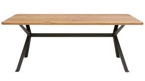 Esstisch Interliving aus Holz in Holzfarben Interliving Esszimmer Serie 5115 - Esstisch mit Eichenholz astige Eiche & anthrazitfarbenes Metall - ca. 200 x 100 cm