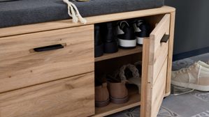 Garderoben-Set Interliving aus Holz in Holzfarben Interliving Garderoben Serie 6014 - Set 81 Wildeiche & Granitfurnier - dreiteilig