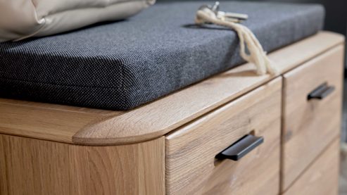 Garderoben-Set Interliving aus Holz in Holzfarben Interliving Garderoben Serie 6014 - Set 81 Wildeiche & Granitfurnier - dreiteilig