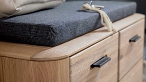 Garderoben-Set Interliving aus Holz in Holzfarben Interliving Garderoben Serie 6014 - Set 81 Wildeiche & Granitfurnier - dreiteilig