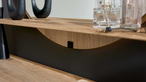 Wandspiegel Interliving aus Holz in Holzfarben Interliving Garderoben Serie 6014 - Wandspiegel Wildeiche - Durchmesser ca. 84 cm