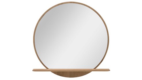 Wandspiegel Interliving aus Holz in Holzfarben Interliving Garderoben Serie 6014 - Wandspiegel Wildeiche - Durchmesser ca. 84 cm