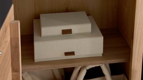 Garderoben-Set Interliving aus Holz in Holzfarben Interliving Garderoben Serie 6014 - Set 81 Wildeiche & Granitfurnier - dreiteilig