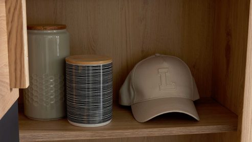 Garderoben-Set Interliving aus Holz in Holzfarben Interliving Garderoben Serie 6014 - Set 81 Wildeiche & Granitfurnier - dreiteilig