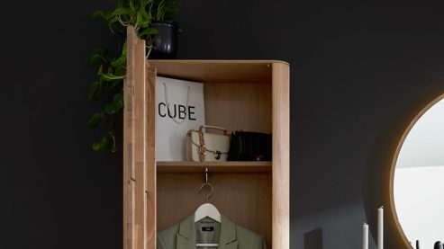 Garderoben-Set Interliving aus Holz in Holzfarben Interliving Garderoben Serie 6014 - Garderobenkombination Wildeiche & Granitfurnier - fünfteilig