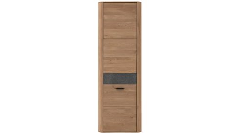 Garderobenschrank Interliving aus Holz in Holzfarben Interliving Garderoben Serie 6014 - Garderobenschrank Wildeiche & Granitfurnier - eine Tür, Höhe ca. 181 cm