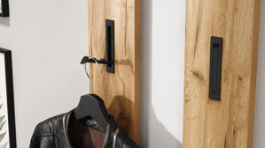 Garderobenpaneel KAWOO aus Holz in Holzfarben KAWOO Garderobenprogramm GW-Alviano - Garderobenpaneel Navarra Eiche - ca. 15 x 170 cm