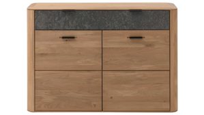 Garderoben-Set Interliving aus Holz in Holzfarben Interliving Garderoben Serie 6014 - Set 80 Wildeiche & Granitfurnier - fünfteilig