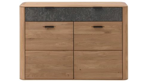 Garderoben-Set Interliving aus Holz in Holzfarben Interliving Garderoben Serie 6014 - Garderobenkombination Wildeiche & Granitfurnier - fünfteilig