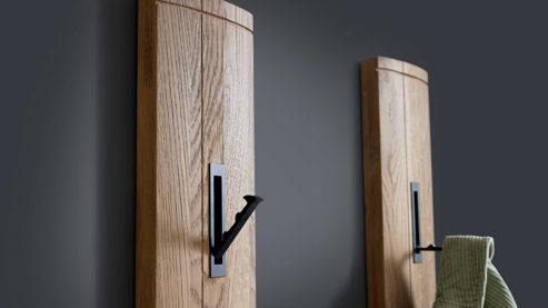 Garderoben-Set Interliving aus Holz in Holzfarben Interliving Garderoben Serie 6014 - Set 80 Wildeiche & Granitfurnier - fünfteilig